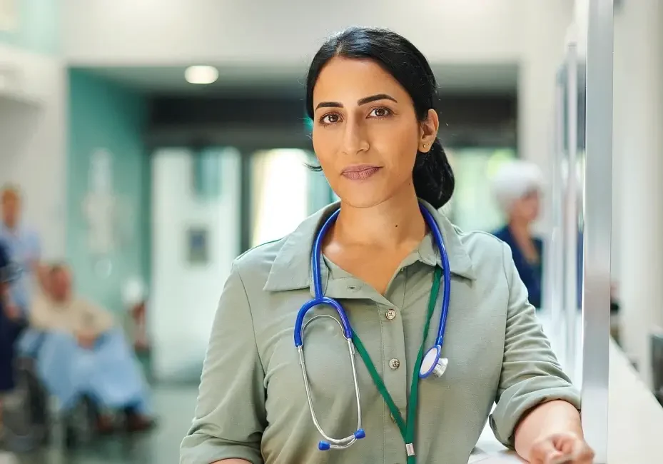 Nurse inside a hospital
